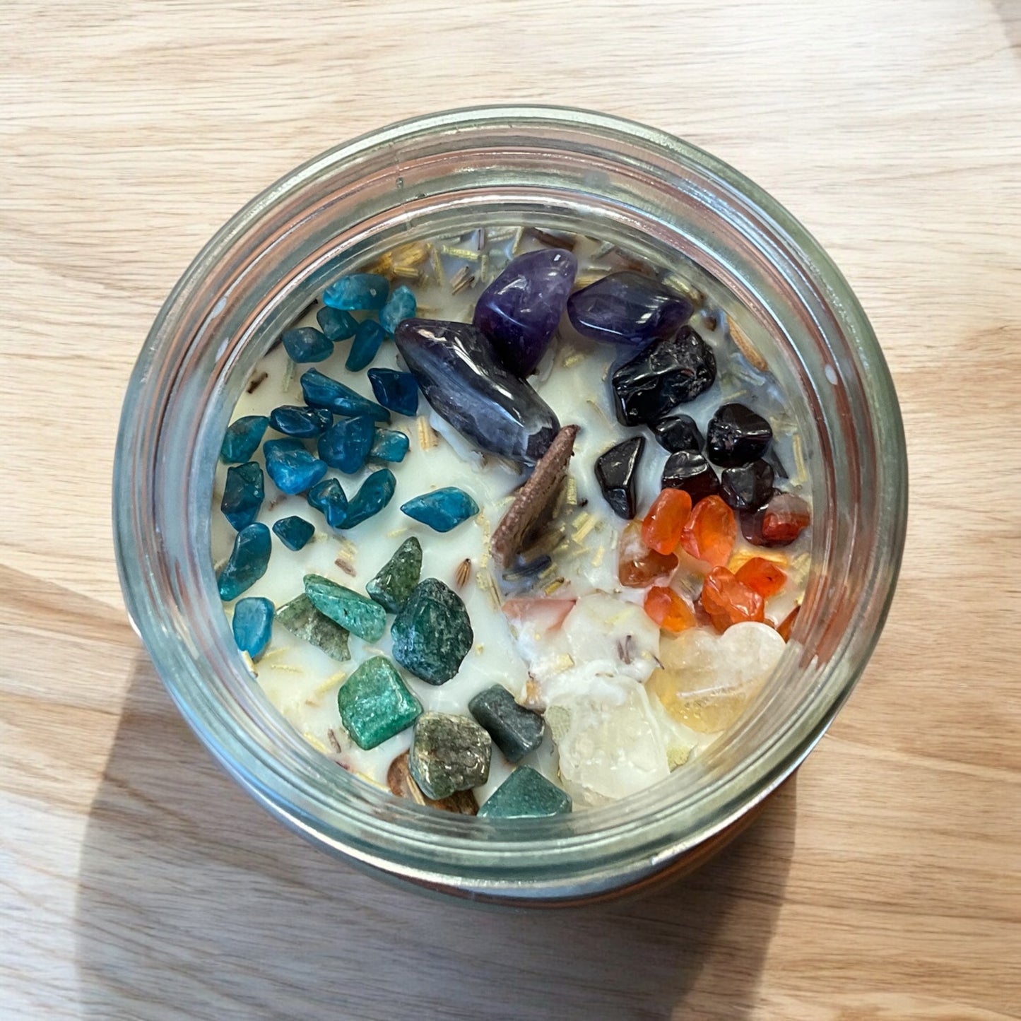 Rainbow Bridge meditation candle