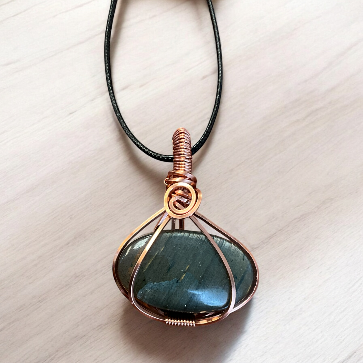 Labradorite, Wire Wrapped Necklace