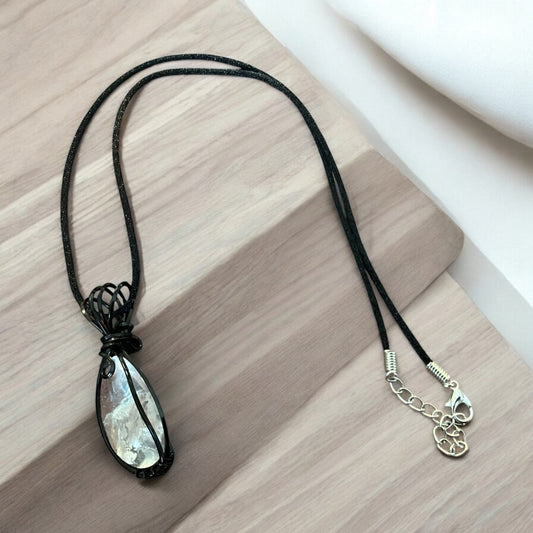 Clear Quartz Wire-wrapped necklace