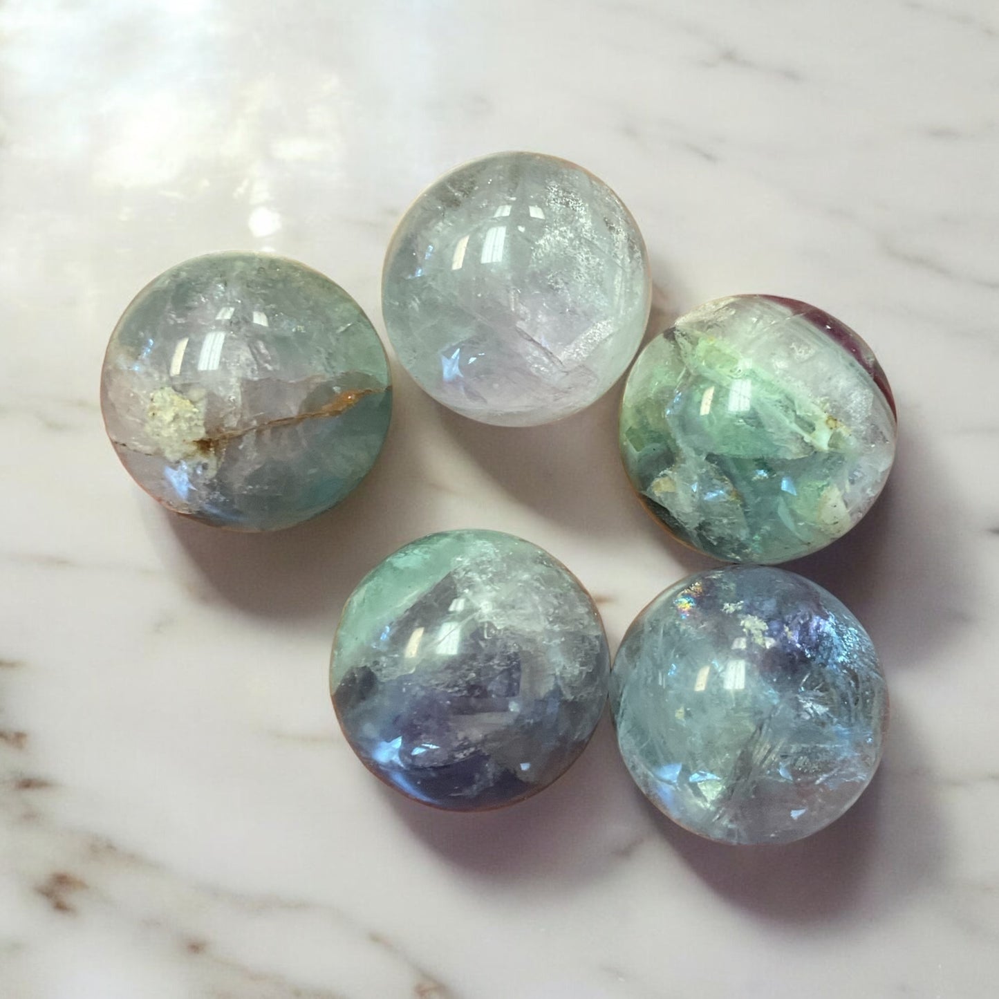 Rainbow Flourite Spheres